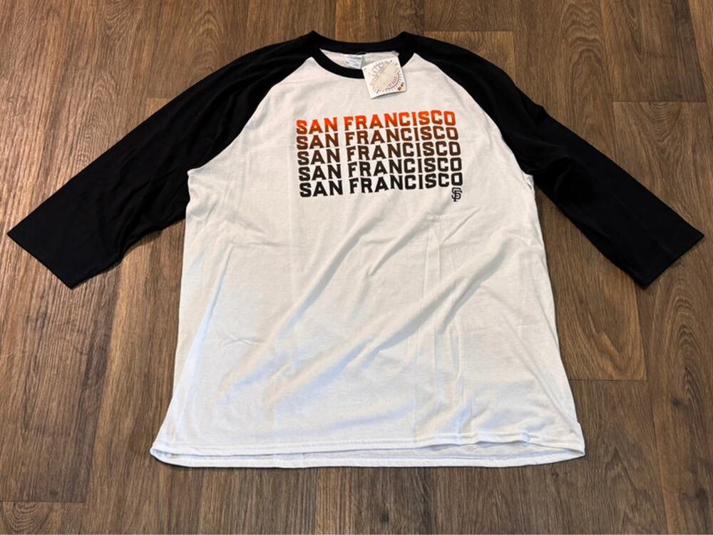 MLB Merchandise San Francisco Giants Baseball shirt 3/4 Sleeve Mens XXL New NWT